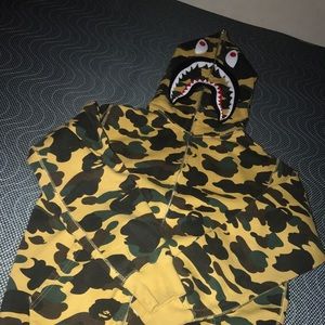 Bape desert camo shark hoodie full zip